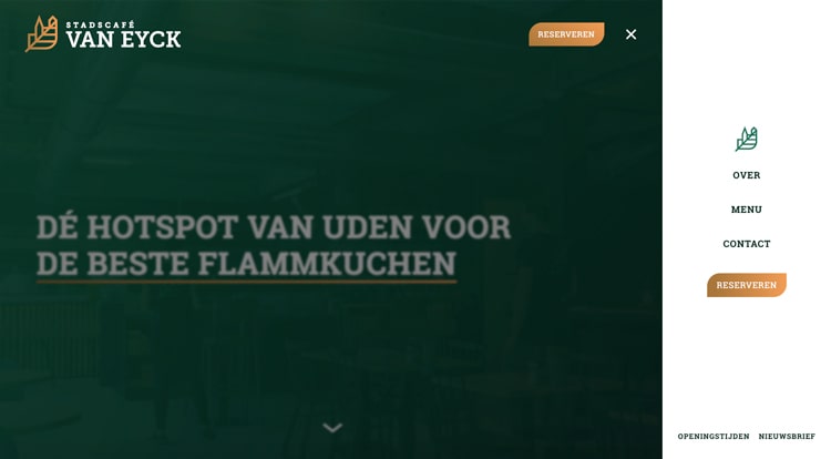 Stadscafé van Eyck website